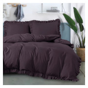 Pościel Z Falbanką Mikrofibra Cotton World 160x200 Z Prześcieradłem Cz...