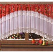 Firana Świąteczna Gotowa 400cmx160cm Renifery Choinki