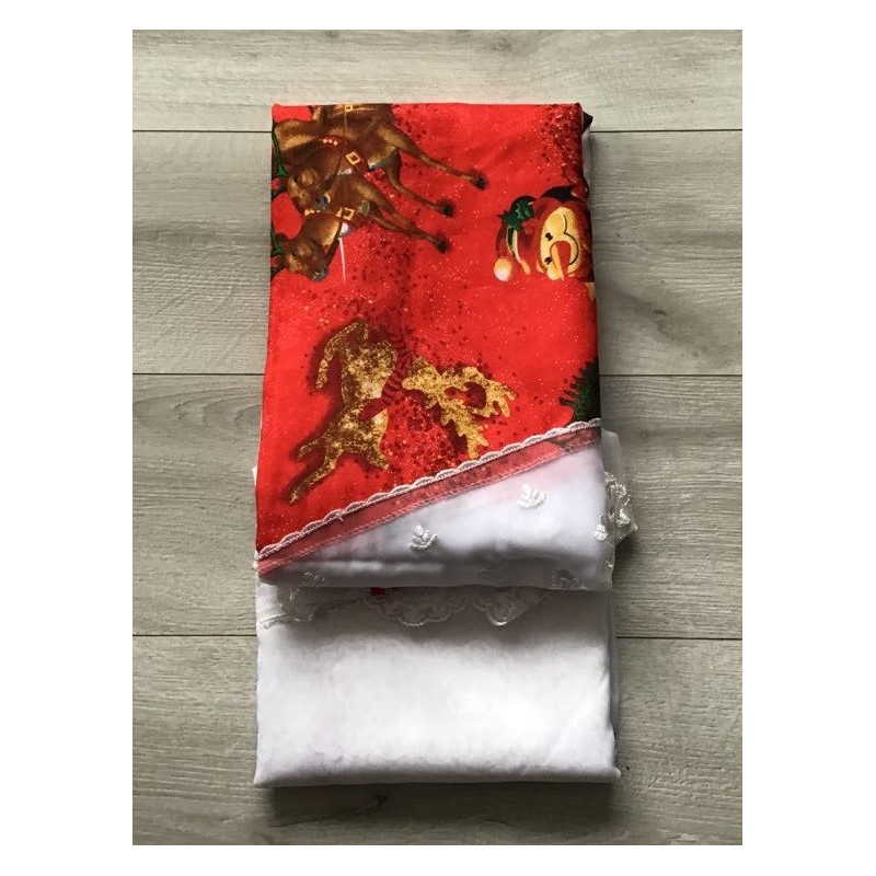 Firana Świąteczna Gotowa 400cmx160cm Renifery Choinki