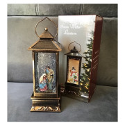 Ozdoba Świąteczna Latarnia Lampion Led Z Pozytywką Święta Rodzina