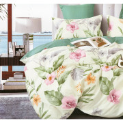 Pościel 160x200 Dwustronna Bawełna Satynowa Collection Kwiaty