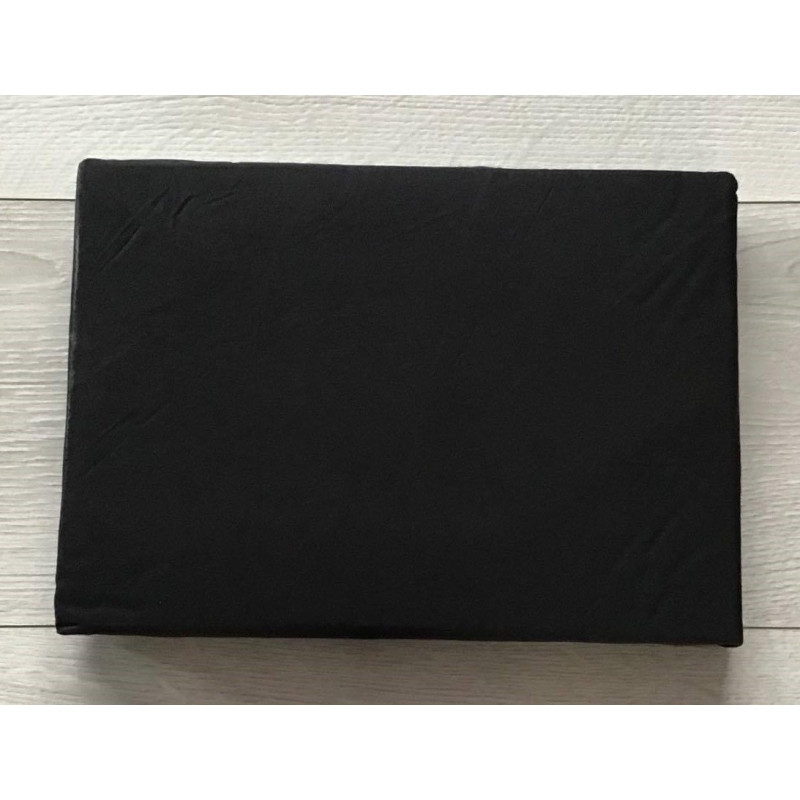 Prześcieradło Z Gumką Bawełna Z Mikrowłóknem 160x200cm Czarny