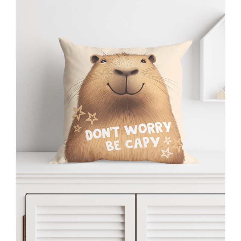 Poszewka Mikrofibra 3D 40x40cm Kapibara