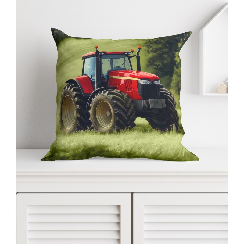 Poszewka Mikrofibra 3D 40x40cm Czerwony Traktor