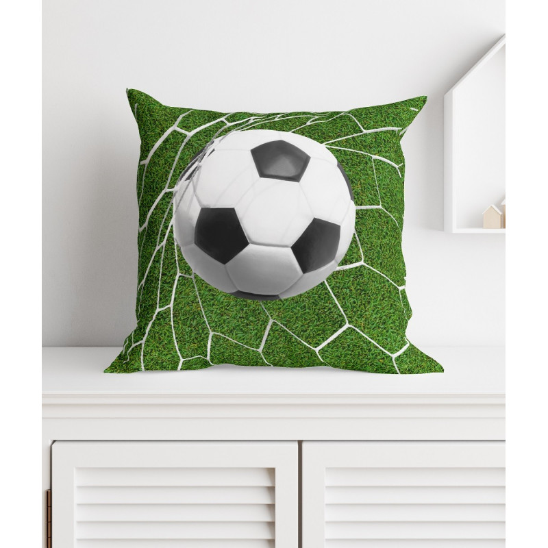 Poszewka Mikrofibra 3D 40x40cm Piłka W Siatce