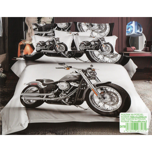 Pościel 3D Satyna Bawełniana 160/200 3cz Motor