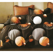 Pościel 3D Satyna Bawełniana 160/200 Z Prześcieradłem Grafika Koła