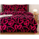 Pościel Gruba Z Mikrofibry Miś 140x200cm 2cz Różowe Serca