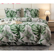 Pościel Gruba Z Mikrofibry Miś 140x200cm 2cz Liście Monster