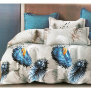 Pościel 3D Satyna Bawełniana 160/200 Z Prześcieradłem Pióra