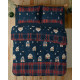 Pościel Detexpol 100% Bawełna 160x200 3cz Wzór Świąteczny 5816A Granat