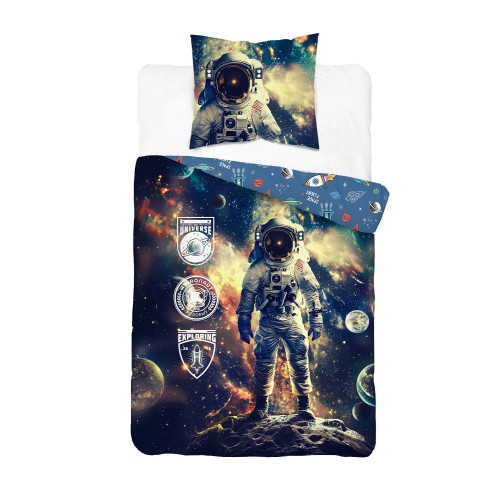 Pościel Młodzieżowa Detexpol 100% Bawełna 160/200 2cz Astronauta