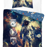 Pościel Młodzieżowa Detexpol 100% Bawełna 160/200 2cz Astronauta