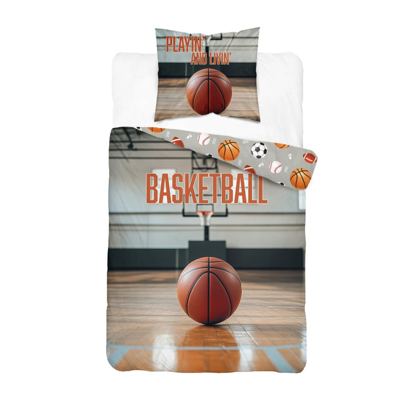 Pościel Młodzieżowa Detexpol 100% Bawełna 140/200 2cz Koszykówka