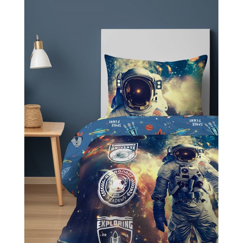 Pościel Młodzieżowa Detexpol 100% Bawełna 140/200 2cz Astronauta