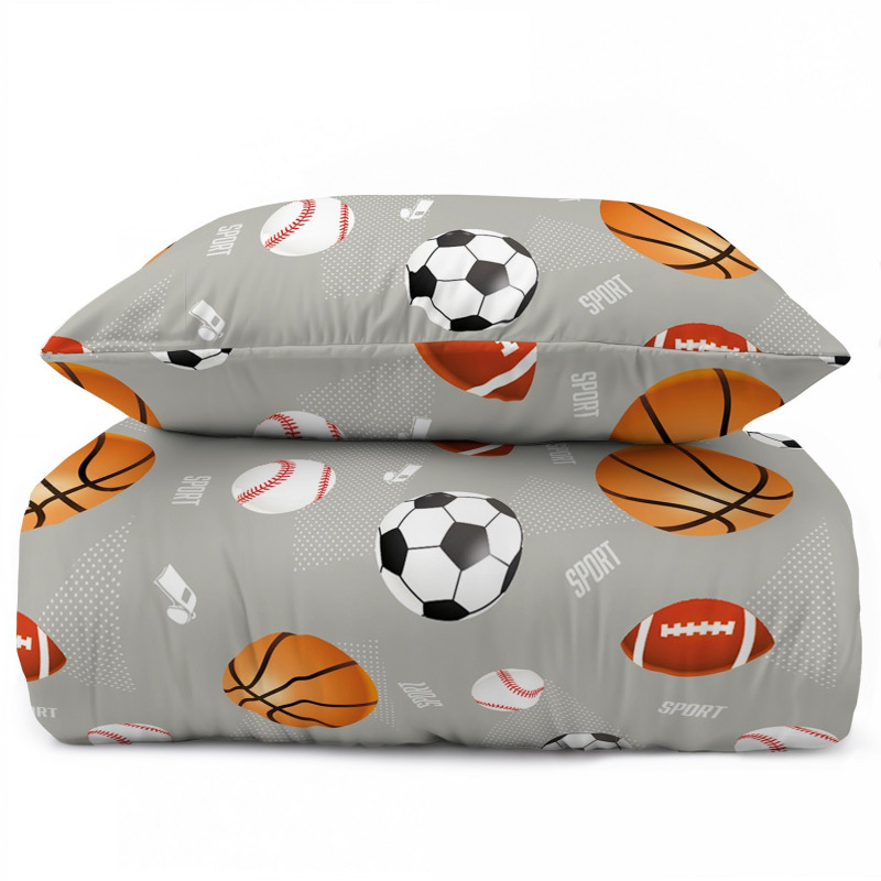 Pościel Młodzieżowa Detexpol 100% Bawełna 140x200 Piłki Xoxo Dream