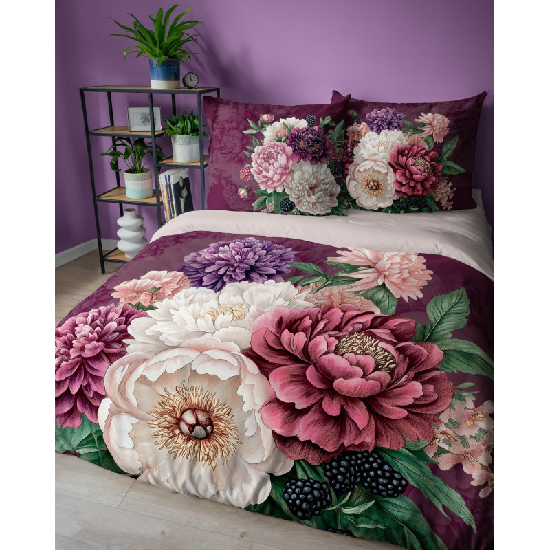 Pościel Holland 100% Bawełna 160x200 3cz Kwiaty