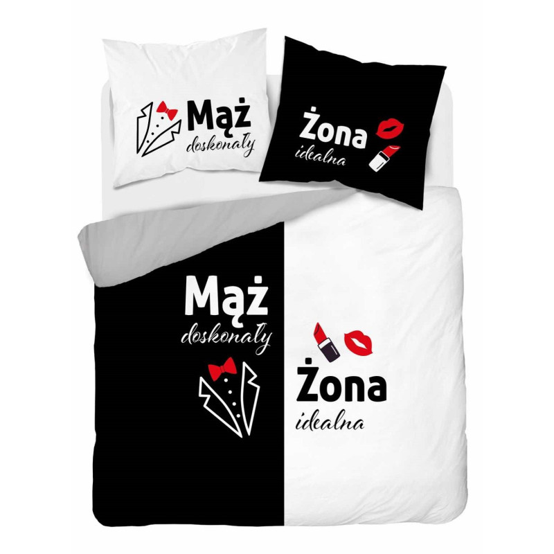 Pościel Holland 100% Bawełna 160x200 3cz Mąż Żona