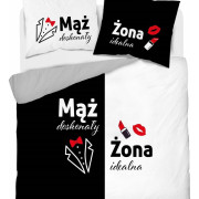 Pościel Holland 100% Bawełna 160x200 3cz Mąż Żona