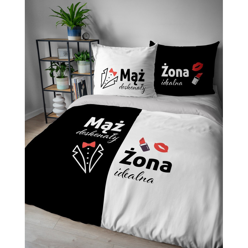 Pościel Holland 100% Bawełna 160x200 3cz Mąż Żona