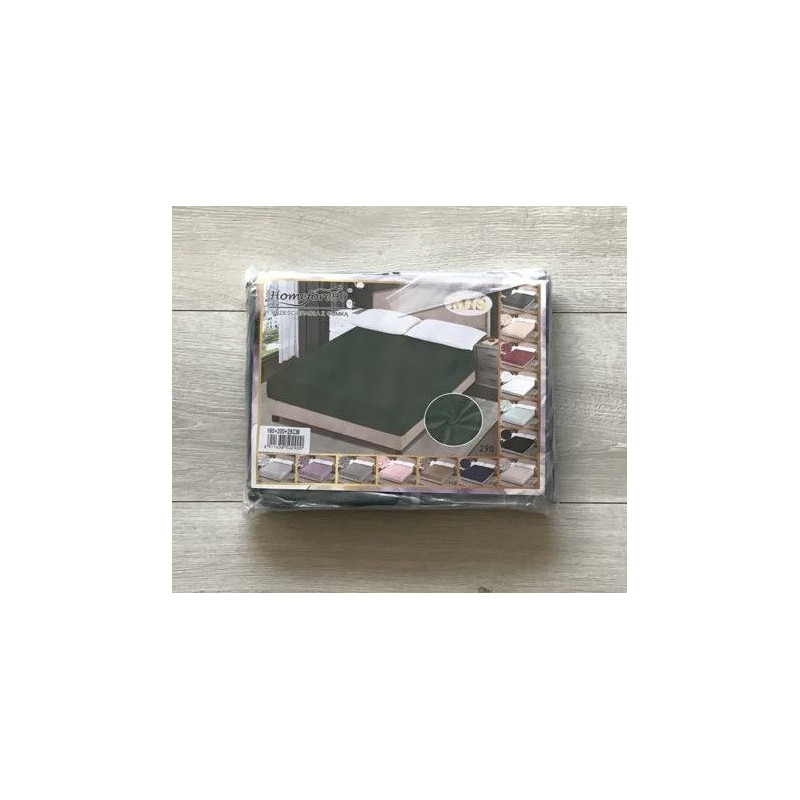 Prześcieradło Z Gumką Pluszowa Mikrofibra Miś 220x200 Zieleń Butelkowa