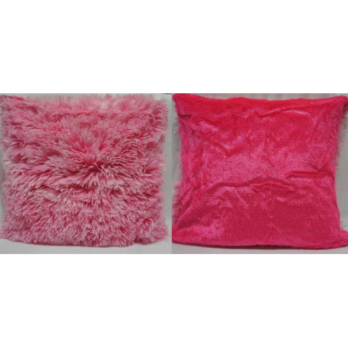 Poszewka Dekoracyjna 40x40cm Włochacz Cieniowy Różowy