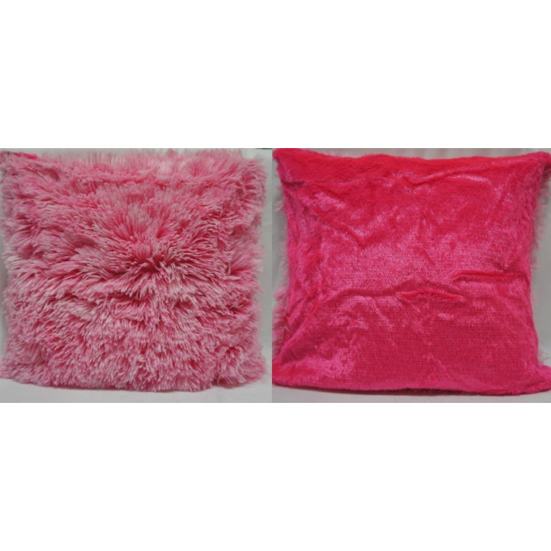 Poszewka Dekoracyjna 40x40cm Włochacz Cieniowy Różowy