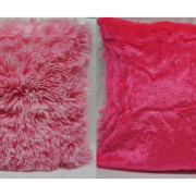 Poszewka Dekoracyjna 40x40cm Włochacz Cieniowy Różowy