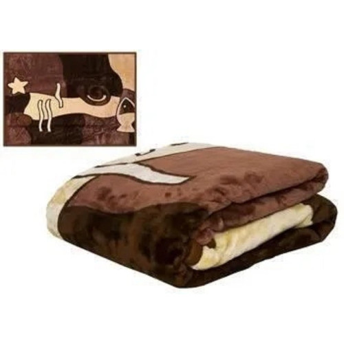 Koc Elway Gruby 160/210cm Grafika Brązowa