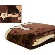 Koc Elway Gruby 160/210cm Grafika Brązowa