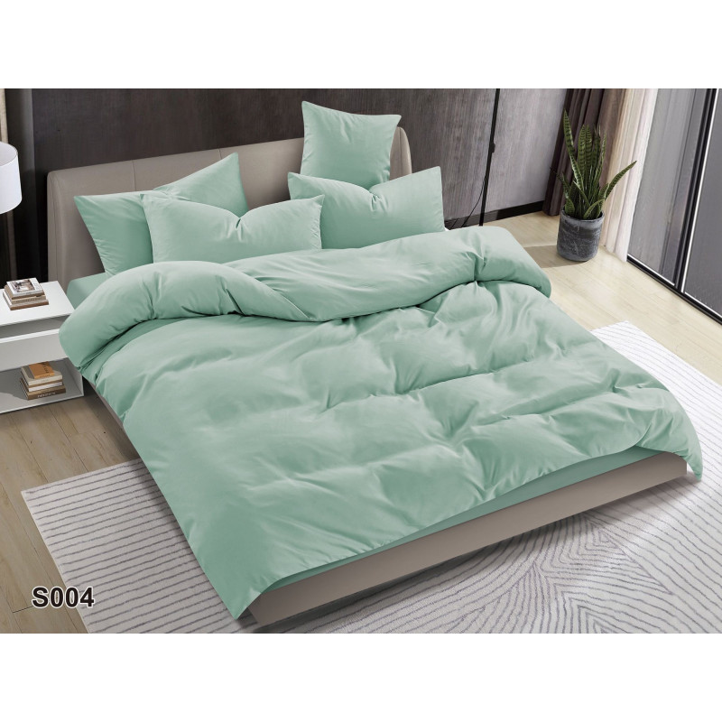 Pościel Clasic Gładka Mikrofibra 160x200 3cz Miętowa