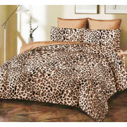 Satyna Bawełniana 220/200 Z Prześcieradłem Panterka