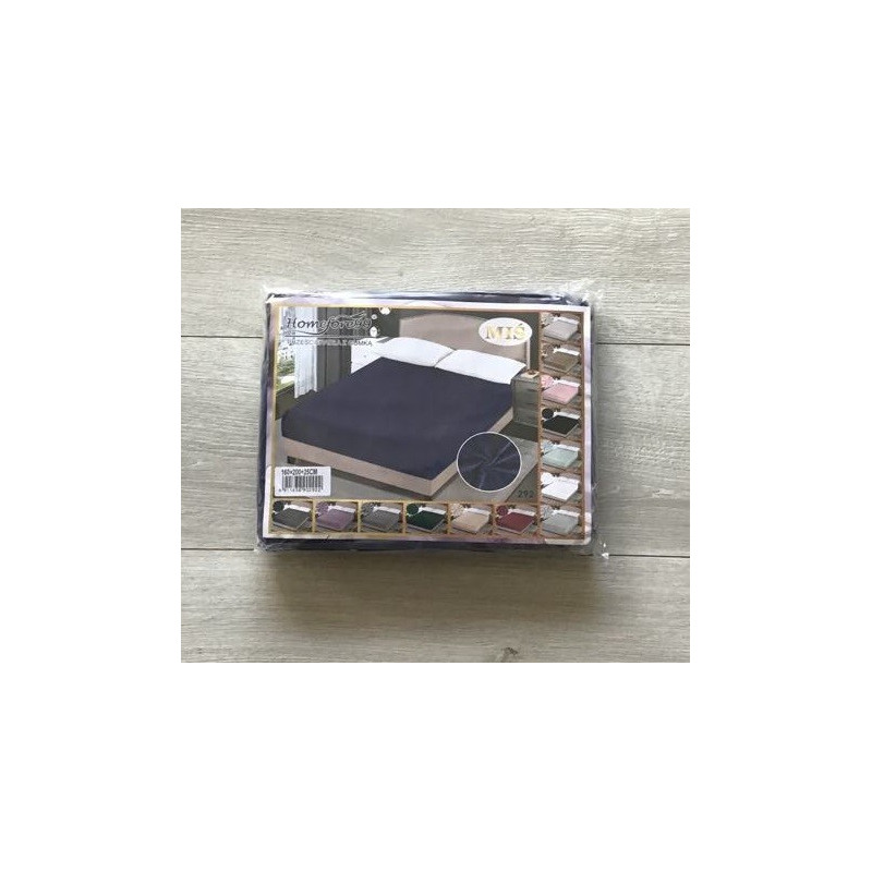 Prześcieradło Z Gumką Pluszowa Mikrofibra Miś 220x200 Granatowe