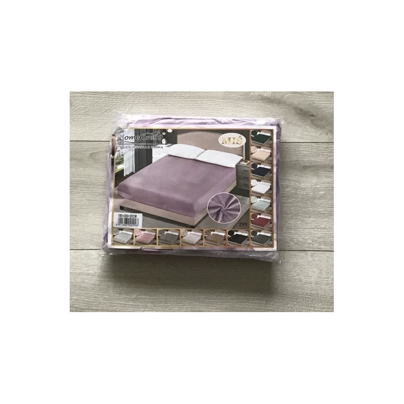 Prześcieradło Z Gumką Pluszowa Mikrofibra Miś 220x200 Jasny Fiolet