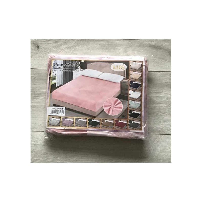 Prześcieradło Z Gumką Pluszowa Mikrofibra Miś 160x200 Pudrowy Róż