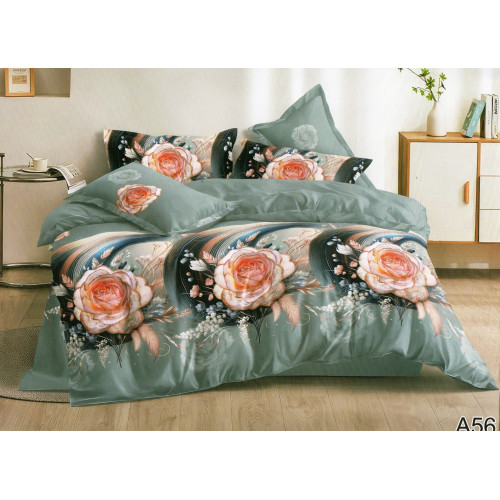 Pościel 3D Satyna Bawełniana 220/200 z Prześcieradłem Róże