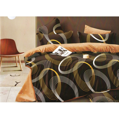 Pościel 3D Satyna Bawełniana 220/200 z Prześcieradłem Grafika Koła