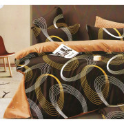 Pościel 3D Satyna Bawełniana 220/200 z Prześcieradłem Grafika Koła