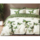 Pościel 3D Satyna Bawełniana 160/200 Z Prześcieradłem Zielone Motyle