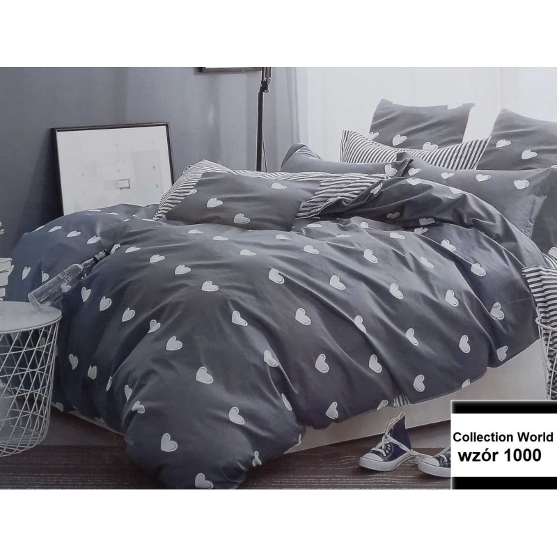 Pościel 220x200 Dwustronna Bawełna Satynowa Collection Serca