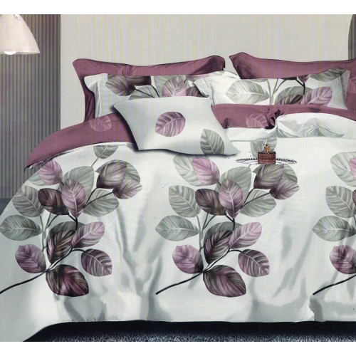 Pościel 220x200 Dwustronna Bawełna Satynowa Collection World Liście