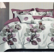 Pościel 220x200 Dwustronna Bawełna Satynowa Collection World Liście