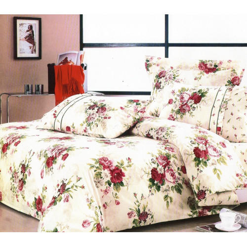 Pościel 220x200 Dwustronna Bawełna Satynowa Collection World Róże