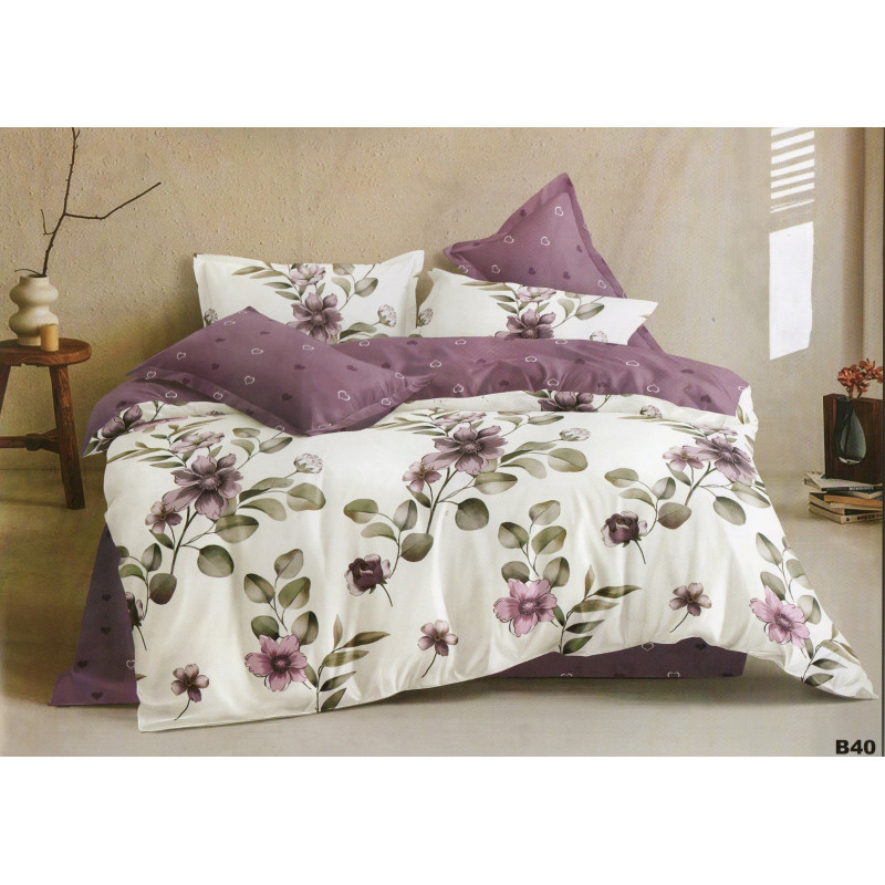 Pościel 3D Satyna Bawełniana 160/200 Z Prześcieradłem Kwiaty