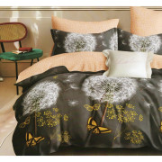 Pościel 3D Satyna Bawełniana 160/200 Z Prześcieradłem Dmuchawce