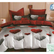 Pościel 3D Satyna Bawełniana 140/200 2 Części Serca