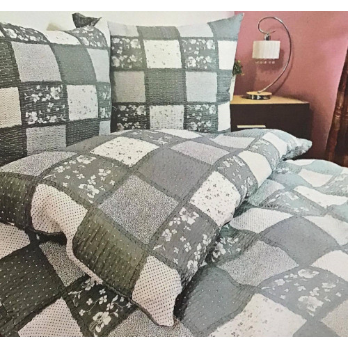 Komplet Pościeli Z Kory 100% Bawełna 160x200 Kratka/Kwiaty/Kropki