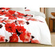 Pościel Dwustronna Bawełniana Elway 140/200 Kwiaty Czerwone
