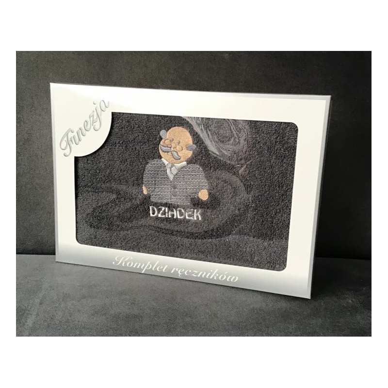 Ręcznik Kąpielowy Bawełniany 70/140 Z Haftem Dla Dziadka Kartonik