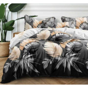 Pościel 3D Satyna Bawełniana 160/200 3cz Szaro Żółte Monstery